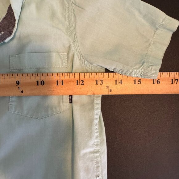 Billabong Toddler Boy Mint Green Short Sleeve Button-Up Shirt, Size 2T - Picture 7 of 7